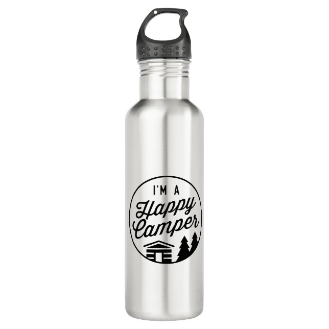 Happy Camper 710 Ml Water Bottle (Front)
