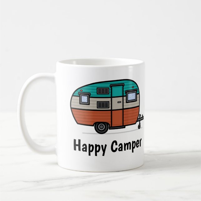 Happy Camper, add text, Coffee Mug (Left)