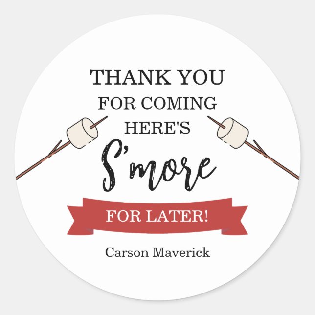 Happy Camper Adventure Birthday Classic Round Sticker (Front)