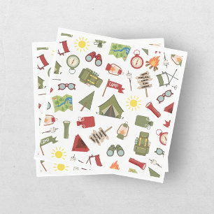 Happy Camper Adventure Birthday Napkin