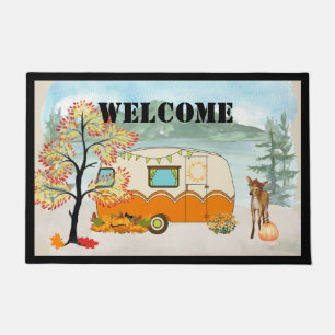 Happy Camper Autumn Door Mat 