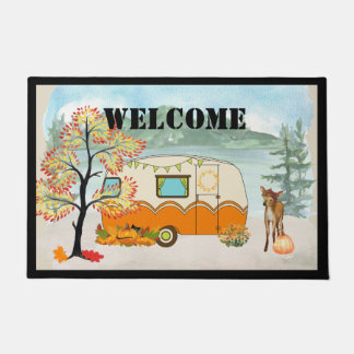 Happy Camper Autumn Door Mat 