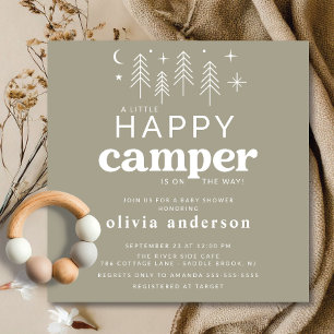 Happy Camper Baby Shower Invitation