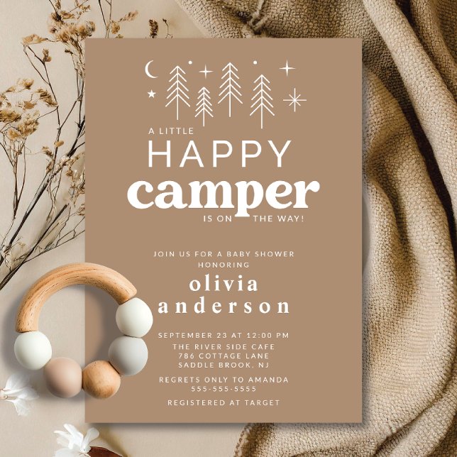 Happy Camper Baby Shower Invitation (Creator Uploaded)