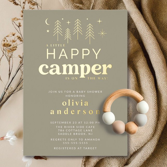 Happy Camper Baby Shower Invitation (Creator Uploaded)
