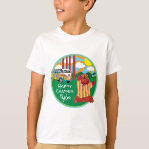 Happy Camper Bear  T-Shirt