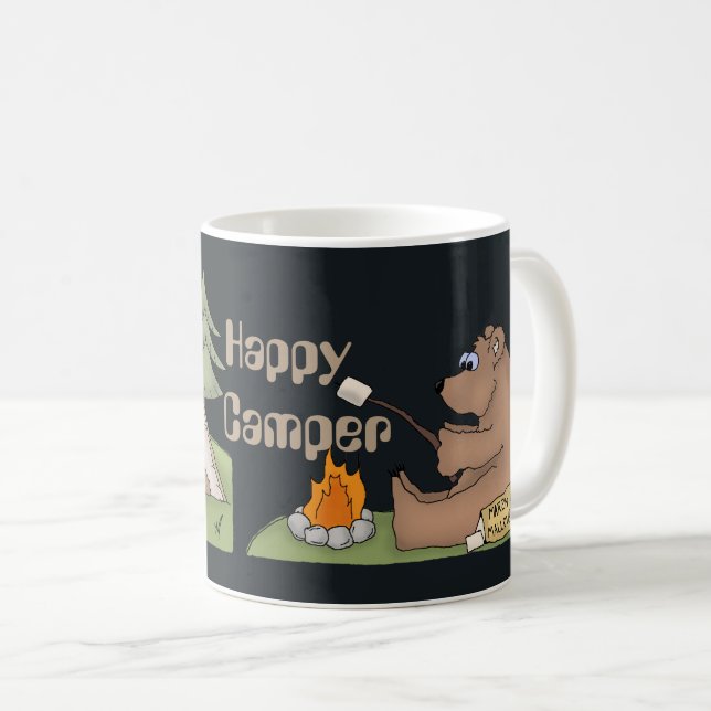 Happy Camper bears fun coffee mug (Front Right)