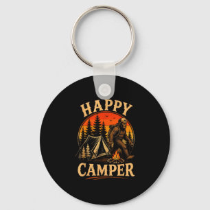 Happy camper bigfoot sasquatch outdoor adventure  key ring