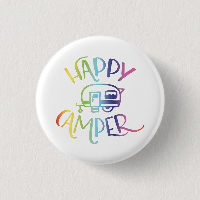 Happy Camper Bright Badge (Front)
