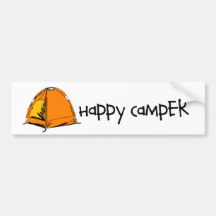 Happy Camper Bumper Sticker
