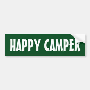 HAPPY CAMPER bumper sticker for car RV or trailer