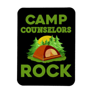 Happy Camper Camp Councelors Rock Magnet