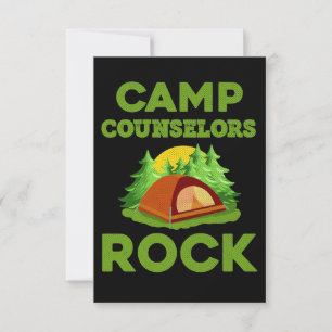 Happy Camper Camp Councelors Rock Thank You Card