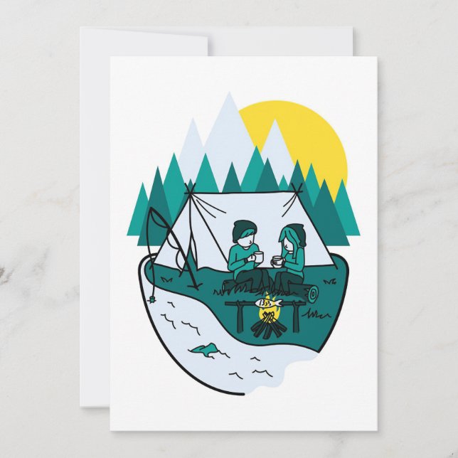 Happy Camper Camp Lover Save The Date (Front)