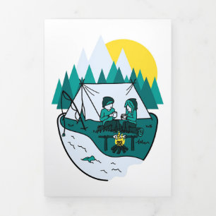 Happy Camper Camp Lover Tri-Fold Card