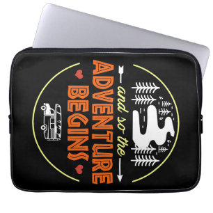 Happy Camper Camping Adventure Begins Laptop Sleeve