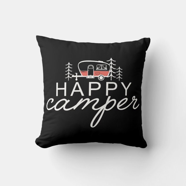 Happy Camper Camping Cushion (Front)