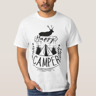"Happy Camper" Camping Gift T-Shirt