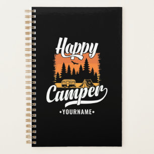 Happy Camper Camping Hiking Travel Caravan Life Planner