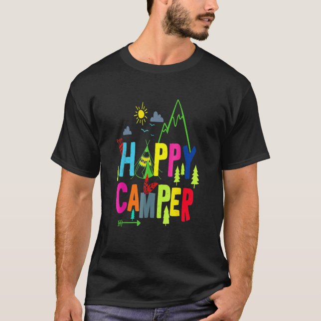 Happy Camper Camping   Men Women Kids 2 T-Shirt (Front)