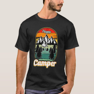 Happy Camper Camping  Men Women Retro 70s 80s T-Shirt