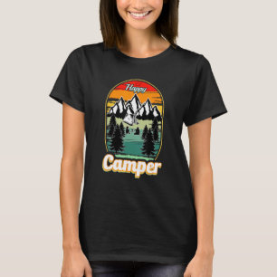 Happy Camper Camping Men Women Retro 70s 80s T-Shirt