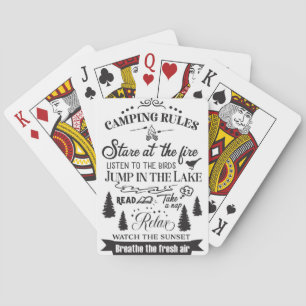 Happy Camper Camping Rules Playing Cards