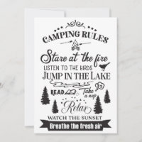 Happy Camper Camping Rules