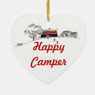 Happy Camper   Camping RV Retired Ceramic Ornament