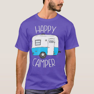 Happy Camper Camping s Blue Boler railer camp  T-Shirt