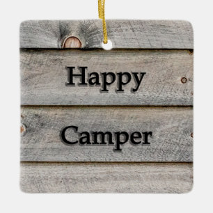 Happy Camper Ceramic Ornament