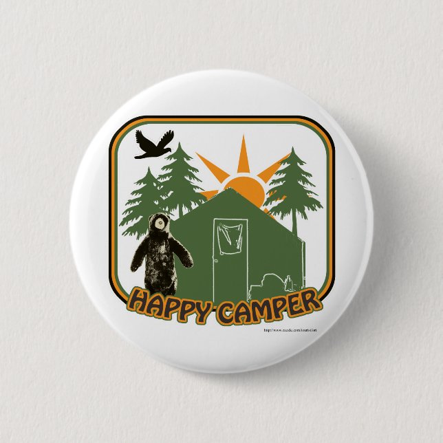 Happy Camper Classic 6 Cm Round Badge (Front)