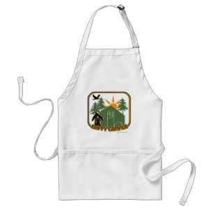 Happy Camper Classic Fun Nature Cartoon Standard Apron