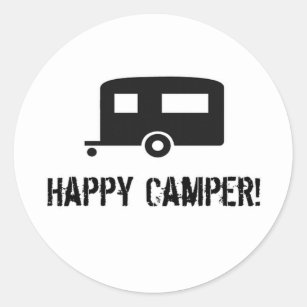 Happy Camper! Classic Round Sticker