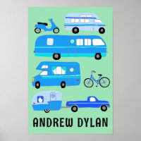 HAPPY CAMPER CUSTOM BABY NAME Campervan RV Vanlife