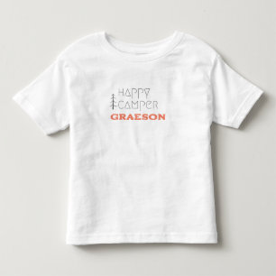 happy camper. Custom name Toddler T-Shirt