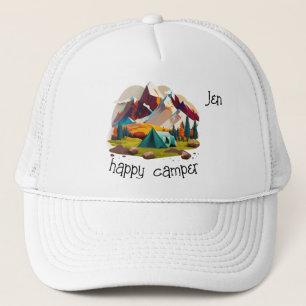 'happy camper' Customisable  Trucker Hat