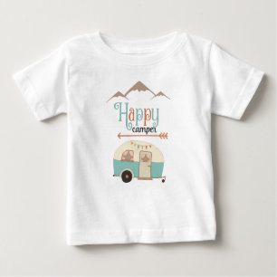 Happy Camper Cute Retro RV Baby T-Shirt