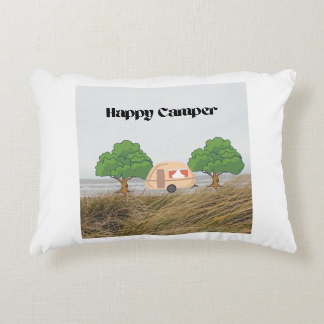 Happy Camper  Decorative Cushion (Front)