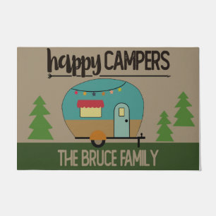 Happy Camper Doormat, Customised Camping Doormat