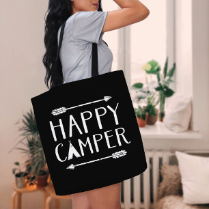Happy Camper   Editable Colour Tote Bag