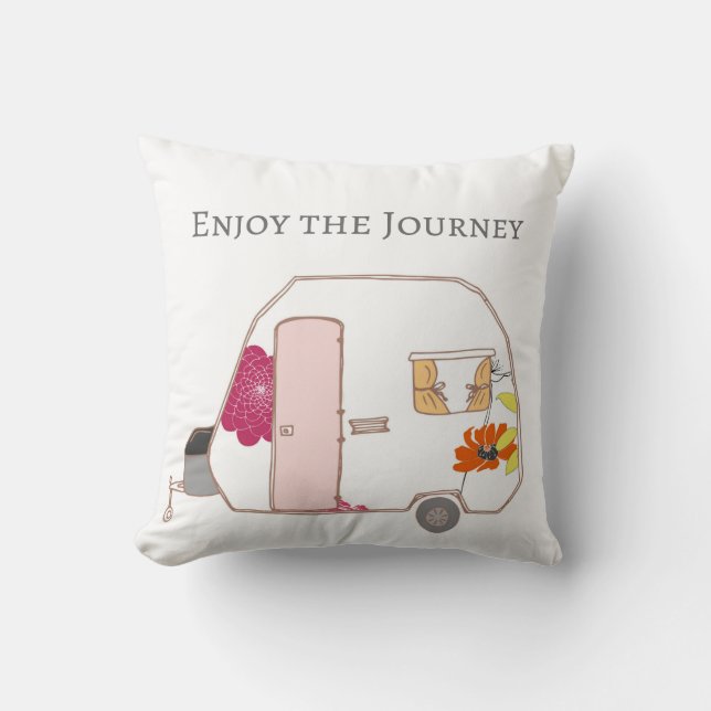 Happy Camper - Enjoy the Journey Cushion (Front)