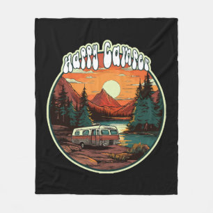 Happy Camper Fleece Blanket