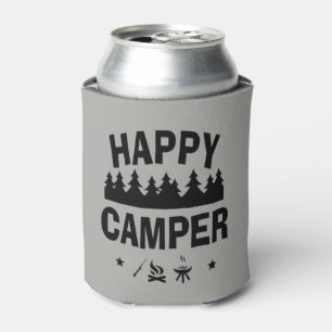 Happy Camper Fun Camping Quote Can Cooler