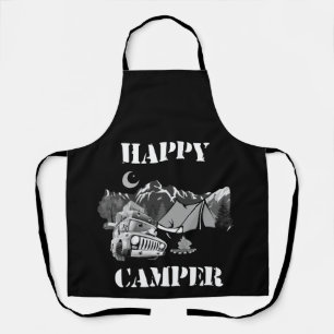 Happy Camper Funny Camping Apron
