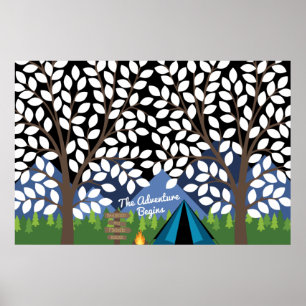 Happy Camper Guest Book Poster - 200 Signatures
