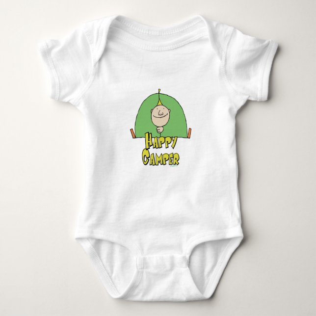 Happy Camper Guy Baby Bodysuit (Front)