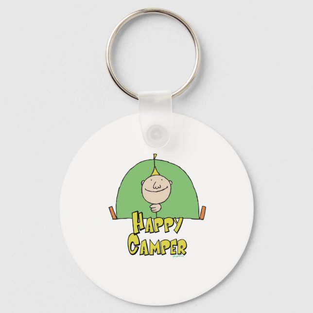 Happy Camper Guy Key Ring (Front)