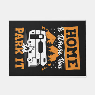 Happy Camper Home Is Where You Park It Doormat