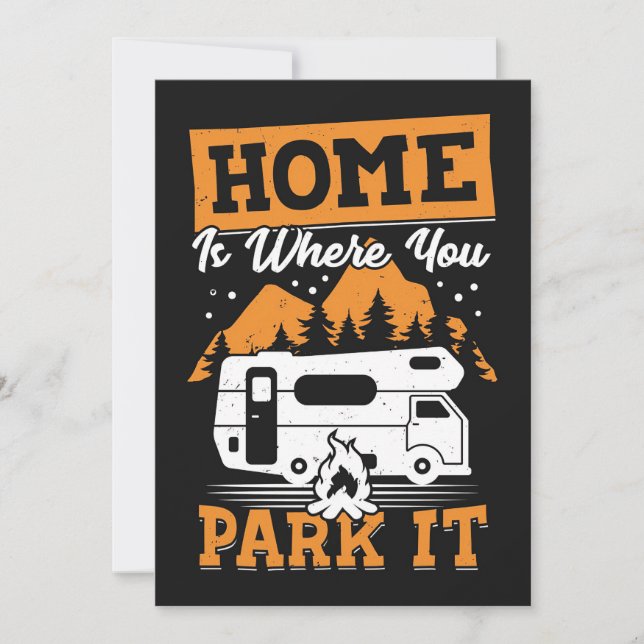 Happy Camper Home Is Where You Park It Save The Date (Front)